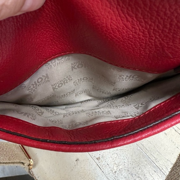 Michael Kors Red Leather Crossbody Bag - Picture 5 of 8